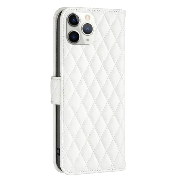 Rhombus mat iPhone 11 Pro Max flip etui - Hvid White