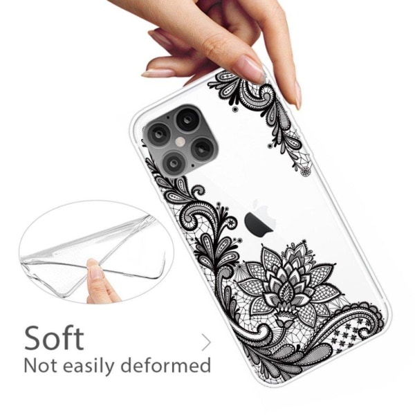 Deco iPhone 12 Mini case - Lace Flower Black