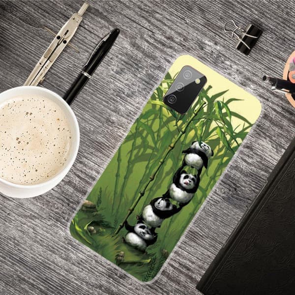 Deco Samsung Galaxy A02s Etui - Panda og Bambus Green