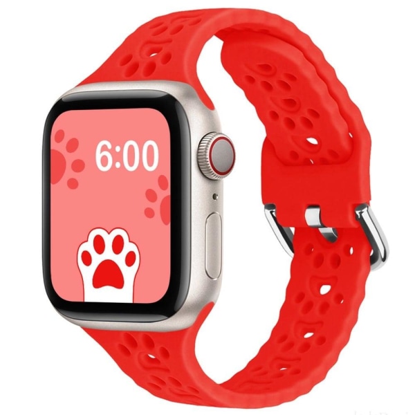 Apple Watch (41mm) söpö kissatassu-tyylinen silikoninen ranneke - Punainen Red