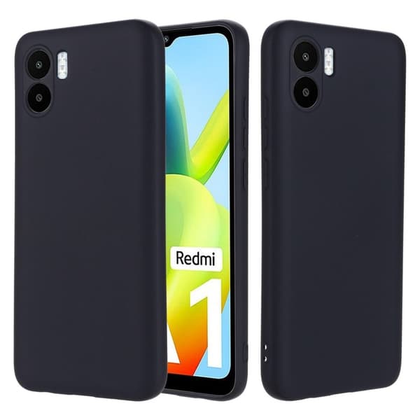 Matta nestesilikoninen kuori Xiaomi Redmi A1 - Musta Black