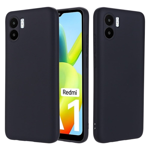 Matte Liquid silikone cover til Xiaomi Redmi A1 - Sort Black