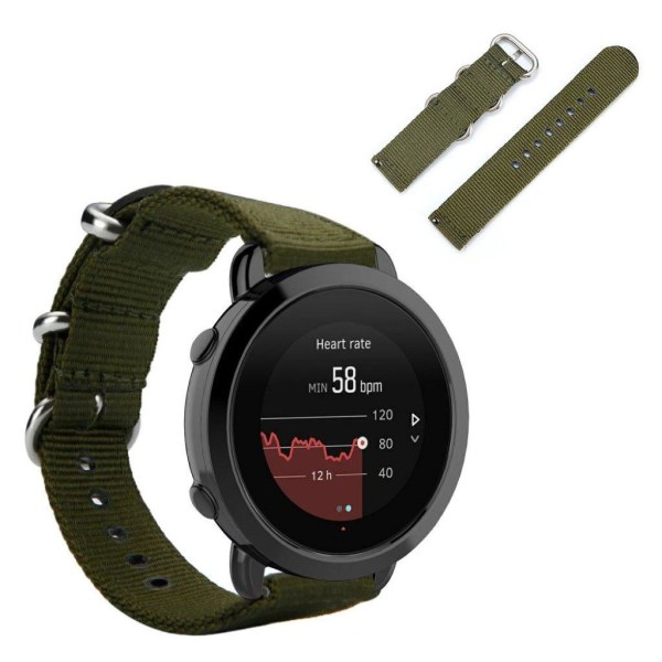 Suunto 3 nylon watch band - Army Green Grön