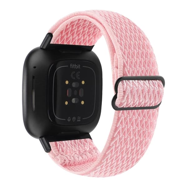 Fitbit Sense 2 / Versa 4 elastisk klokkerem i nylon - Rosa Pink