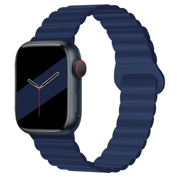 Apple Watch (41mm) silicone magnetic lock watch strap - Blue Blå