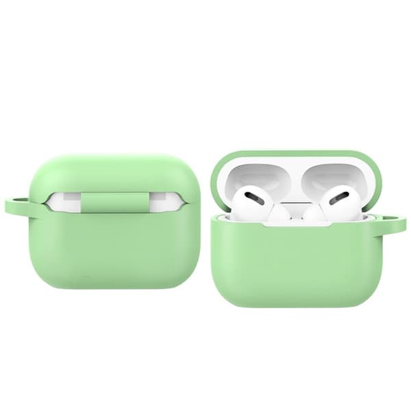 AirPods Pro 2 silikonfodral med spänne - Matcha Grön Grön