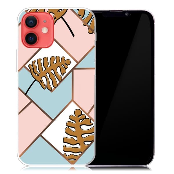 Marmormotiv iPhone 13 Mini skal - Tonblad I Rosa Och Blått multifärg