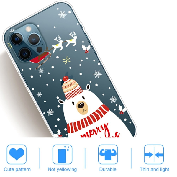 Julfodral till iPhone 14 Pro - Isbjörn Vit