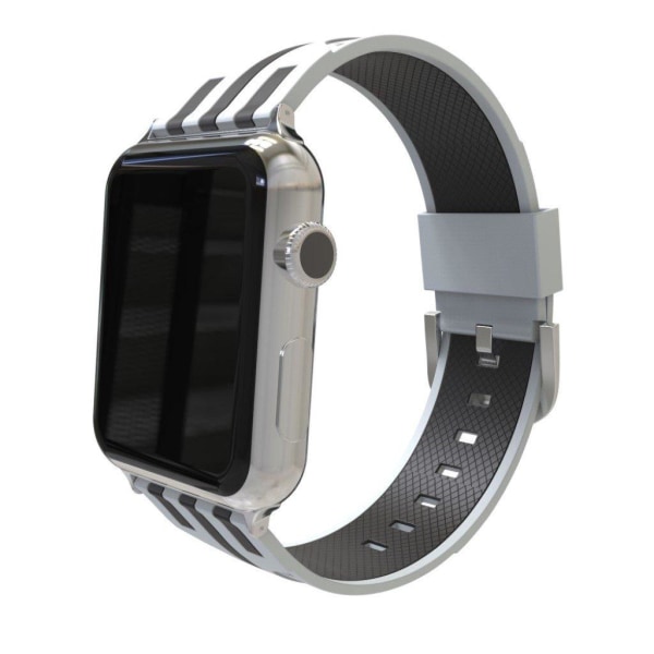 Apple Watch Series 4 44 mm klockarmband i silikon - Grå Utsida / Svart Insida multifärg