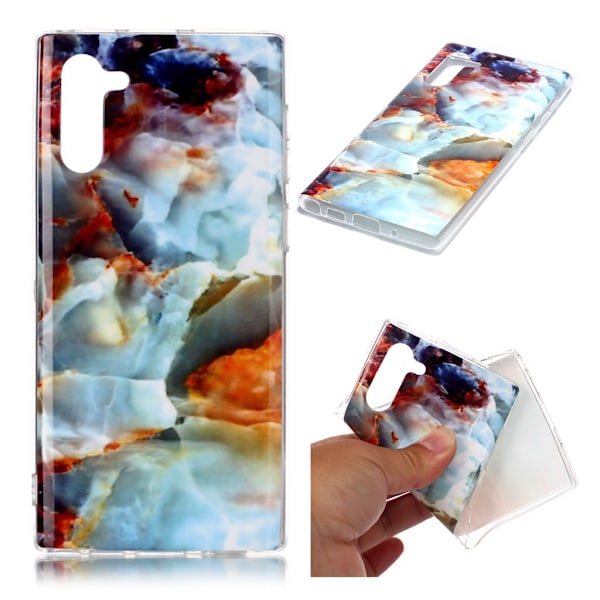 Marble Samsung Galaxy Note 10 kuoret - Värikäs pilvimarmori Multicolor