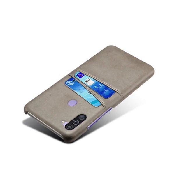 Dual Card Etui Samsung Galaxy M11 - Grey Silver grey