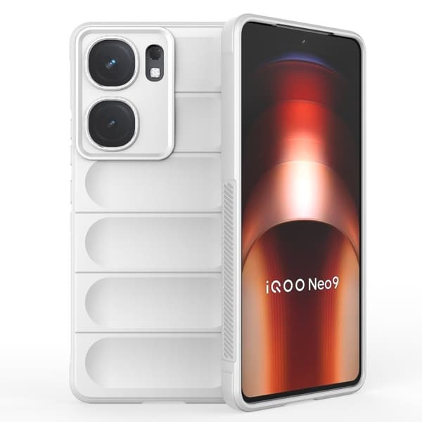 Mjukt greppformat Vivo iQOO Neo9 skal - Vit Vit