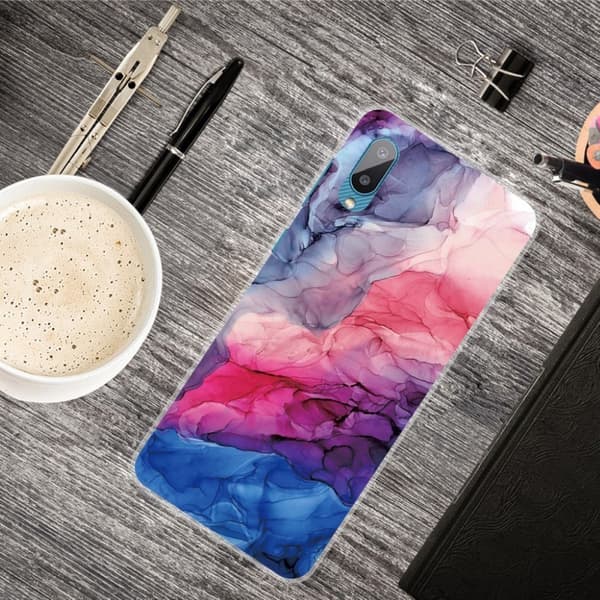 Marble Samsung Galaxy M02 / A02 Etui - Aqueous Vibrant Mønster Multicolor