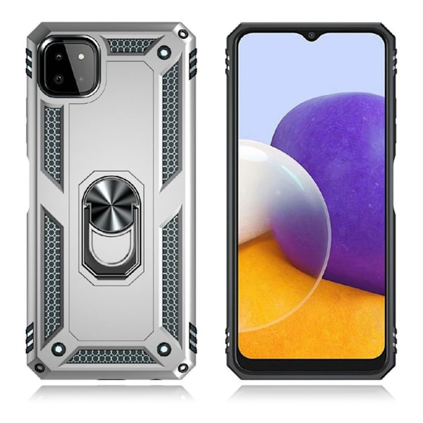 Bofink Combat Samsung Galaxy A22 5G Suojakotelo - Hopea Silver grey