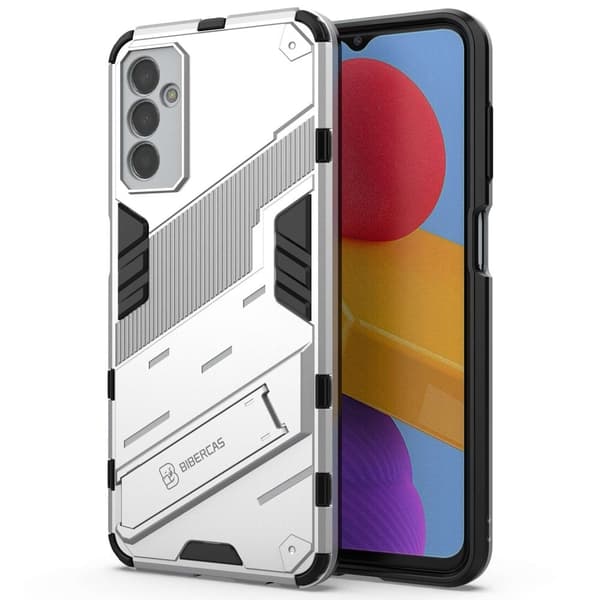 Stöttåligt Samsung Galaxy M13 4G hybridskal - Silver/Grå Silvergrå