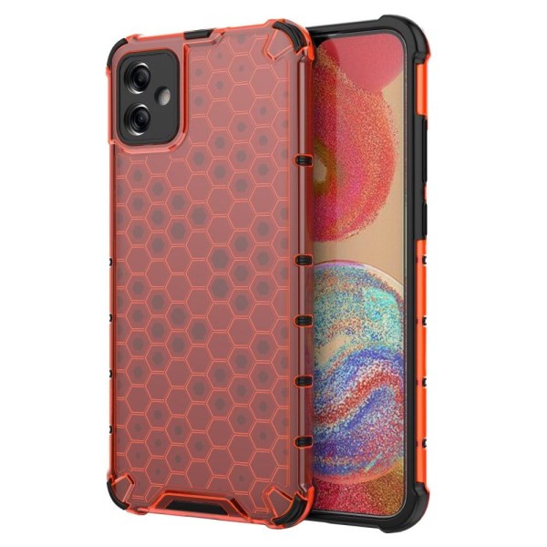 Bofink Honeycomb Samsung Galaxy F04 / M04 / A04e Suojakotelo - Punainen Red