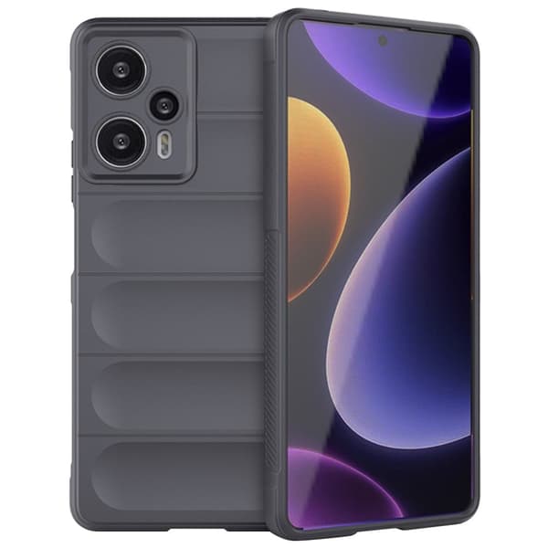 Mjukt greppformat Xiaomi Poco F5 Pro / Xiaomi Redmi Note 12 Turbo skal - Silver/Grå Silvergrå
