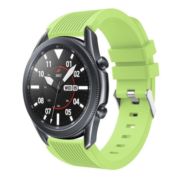 Samsung Galaxy Watch 3 (45mm) pin stripe silikone rem - grøn Green