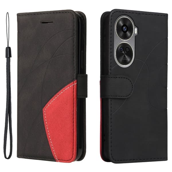 Tekstureret Huawei nova 12 SE / Huawei Nova 11 SE læderetui med rem - Sort Black
