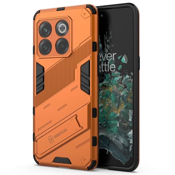 Shockproof Hybrid Deksel med A Modern Touch til OnePlus Ace Pro / 10t - Oransje Orange