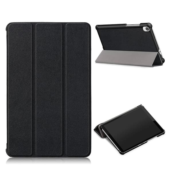 Lenovo Tab M8 flipomslag i litchi-læder - Sort Black