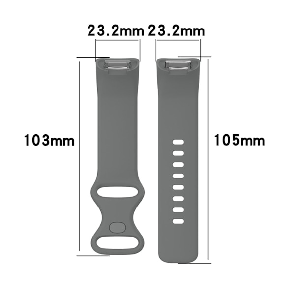Fitbit Charge 5 silikonikellon hihna - Valkoinen / Koko: S White