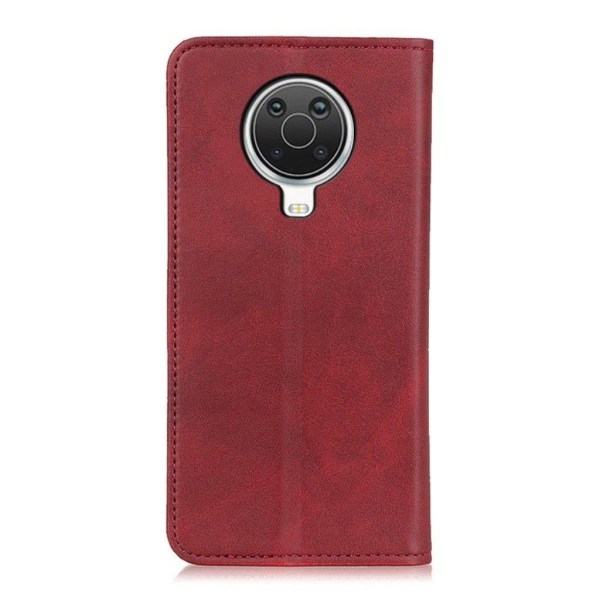 Lompakko-style Aitoa Nahkaa Läppäkotelo For Nokia G10 / G20 / 6.3 - Punainen Red