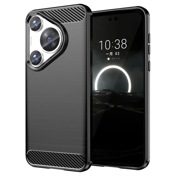 Carbon Flex Huawei Pura 70 Pro cover - Sort Black