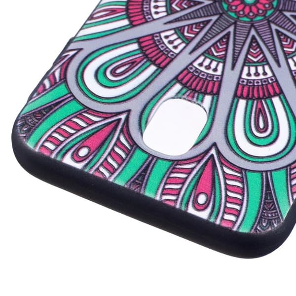Samsung Galaxy J3 (2017) Bløt silikon cover – Abstrakt mønster Multicolor