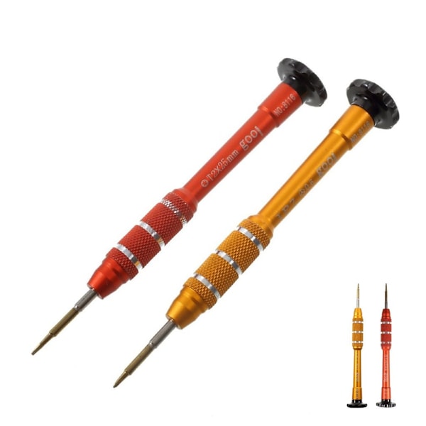 Universel 8116 0.6mm Y-type Skruetrækker plus T2 x 25mm 6 Point Star Skruetrækker Reparationsværktøjs Multicolor