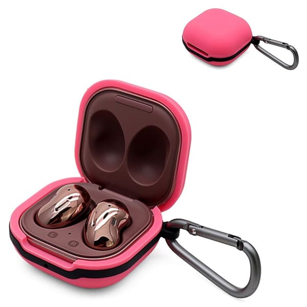 Samsung Buds Live silikoneetui med spænde - Rose Pink