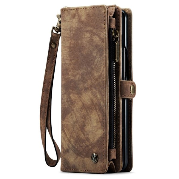 CaseMe Samsung Galaxy Z Fold4 fodral med blixtlås - Brun Brun