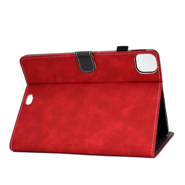 Ensfarvet tablet-beskyttelsesskal i læder iPad Pro 11-tommer (20 Red