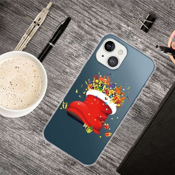 Juleveske til iPhone 14 - Julestrømpe Red