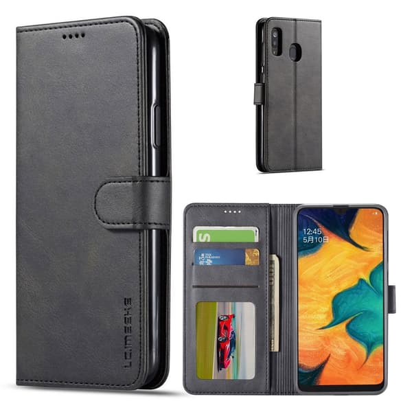 LC.IMEEKE Samsung Galaxy A40 flip etui - Svart Black