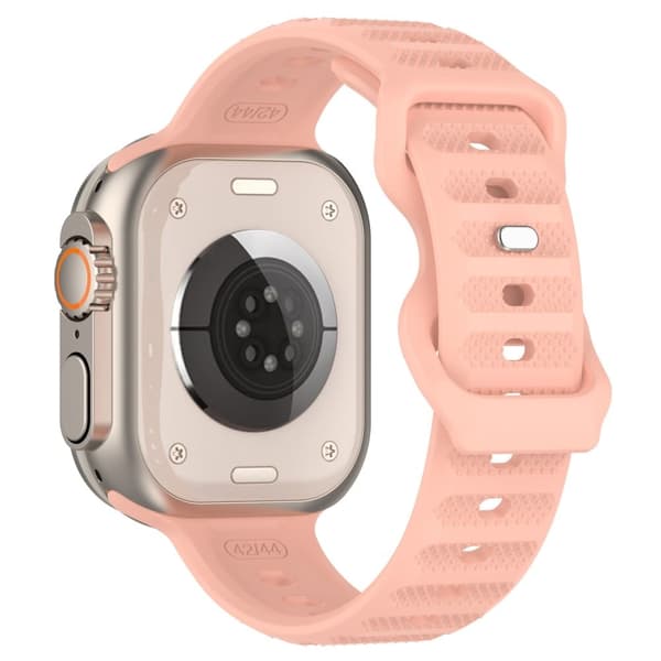 Apple Watch Series 8 (45mm) / Watch Ultra dot surface style silikonerem - Lyserød Pink