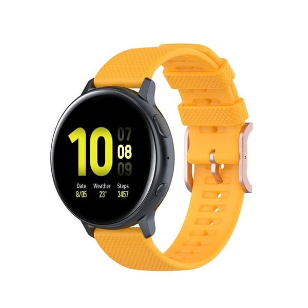 Silikoneurrem til Samsung Galaxy Watch 3 (41mm) / Active - Gul Yellow