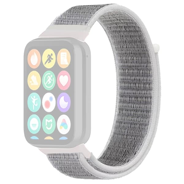 Xiaomi Smart Band 8 Pro / Redmi Watch 4 Nylon Loop Klockarmband Andningsbart Sportband - Snäckskal Vit Silvergrå