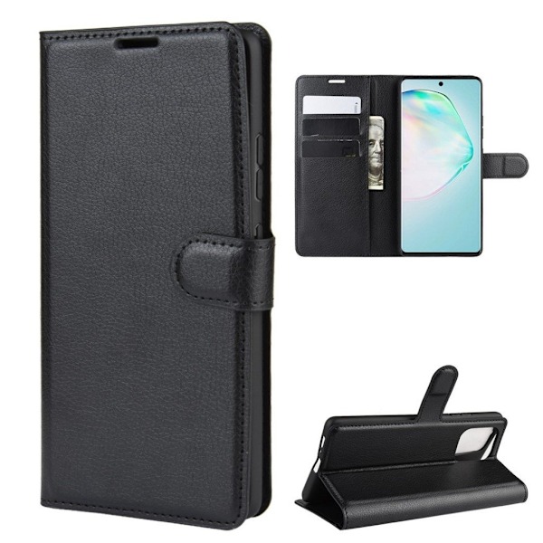 Classic Samsung Galaxy S10 Lite flip kuoret - Musta Black