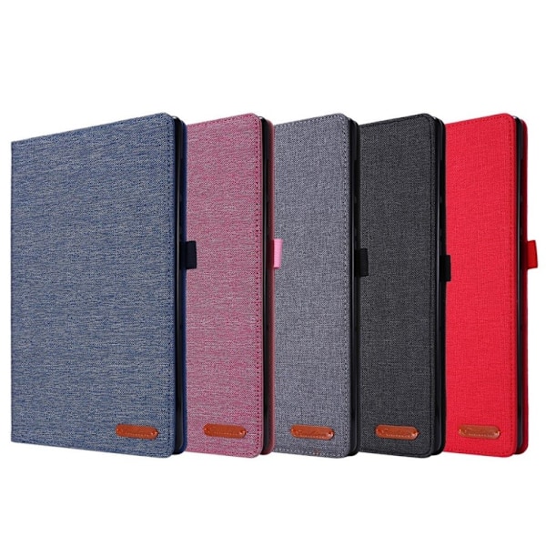 Lenovo Tab M10 FHD Plus kankainen nahkakotelo - Musta Black