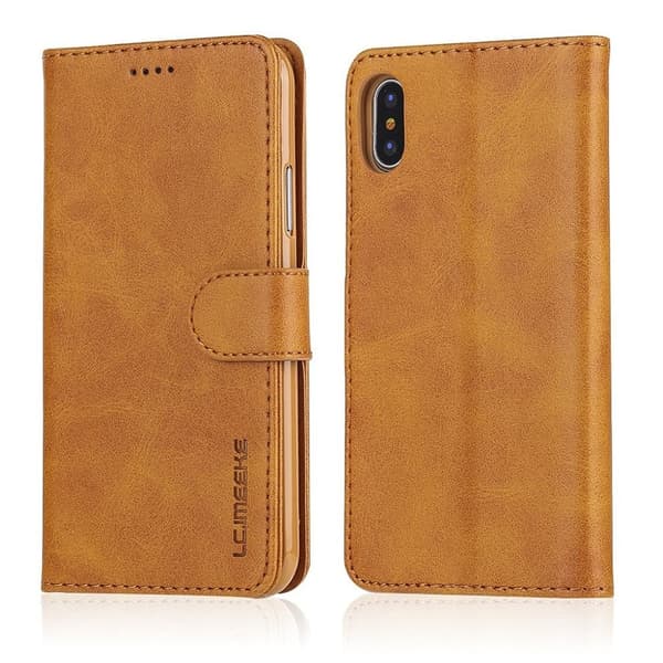 LC.IMEEKE iPhone X klassinen suojakotelo - Ruskea Brown
