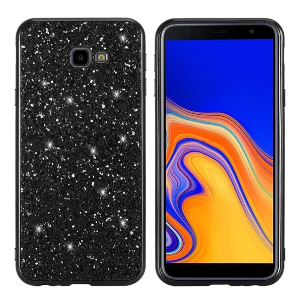 Glitter Samsung Galaxy J4 Plus (2018) kuoret - Musta Black