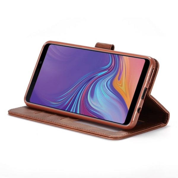 LC.IMEEKE Samsung Galaxy A7 (2018) læder flip etui - Kaffe Brown
