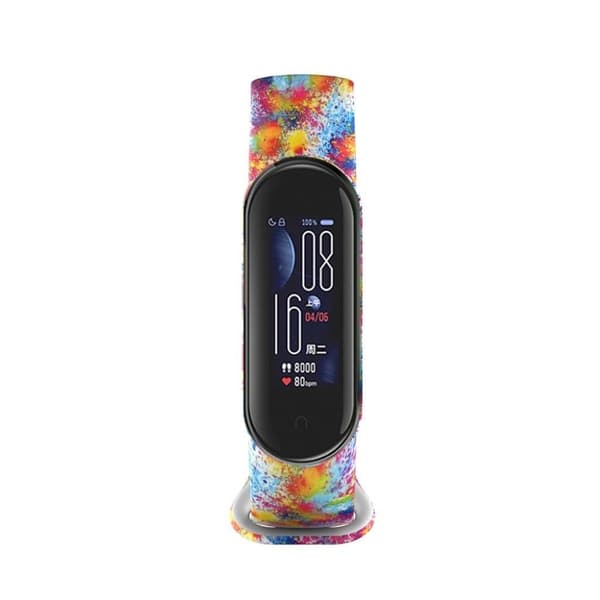 Xiaomi Mi Band 5 cool pattern watch band - Oil Painting Pattern multifärg