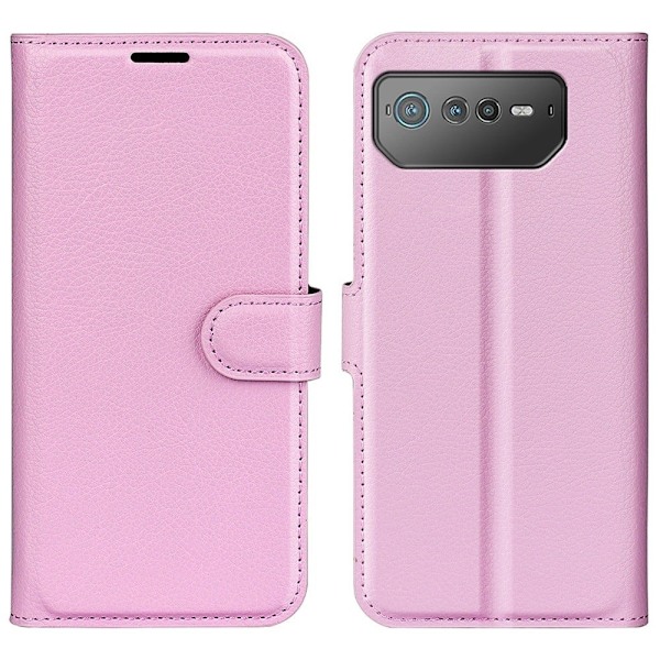 Klassisk ASUS Rog Phone 6 Flip Etui - Lyserød Pink