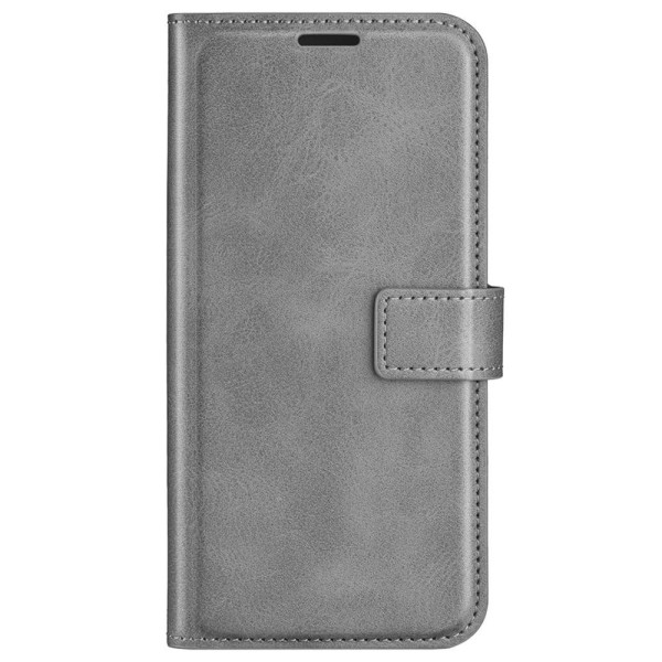 Hållbart konstläder ZTE Axon 40 Pro fodral med plånbok - Silver/ Silvergrå