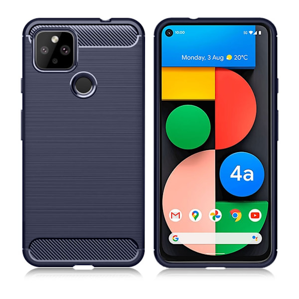 Carbon Flex etui - Google Pixel 4a 5G - blå Blue