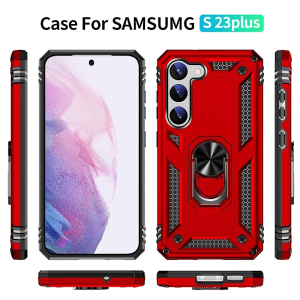 Bofink Combat Samsung Galaxy S23 Plus Etui - Rød Red