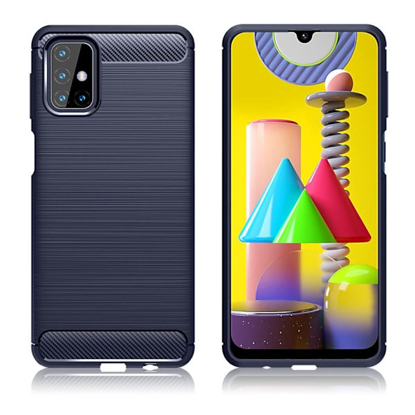 Carbon Flex Etui Samsung Galaxy M31s - Blå Blue