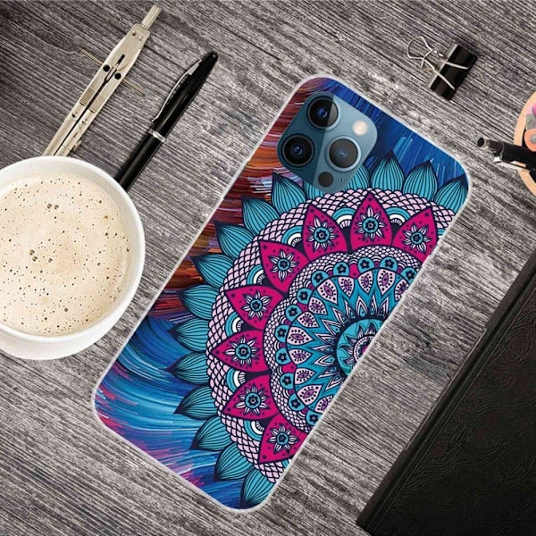 Deco iPhone 14 Pro kotelot - Mandala Kukka Multicolor